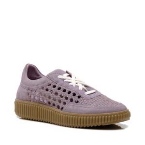 NWOT Free People Wimberly Woven Sneaker in Dusty Lavender Sued Size 7
